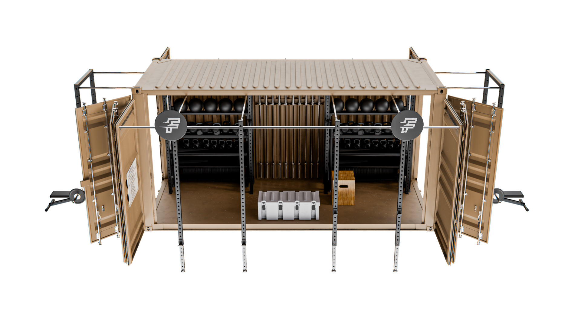 Rapid-20 render showing protected internal equipment storage
