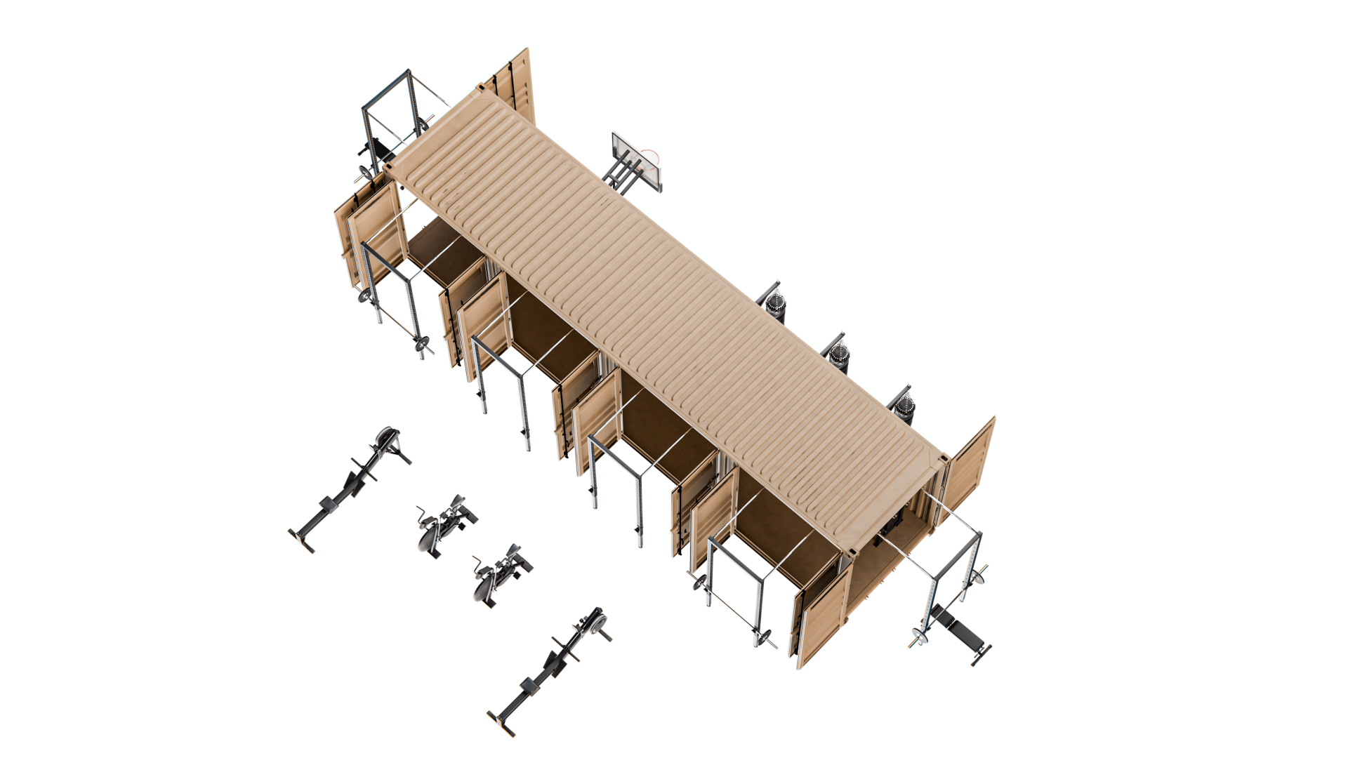 Rapid-40 overhead render showing the deployed system layout