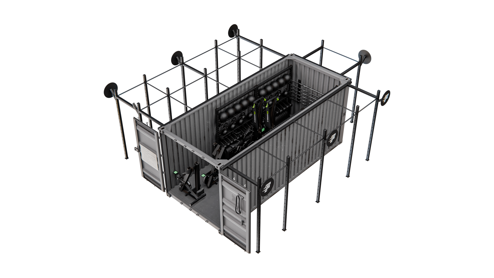 Rugged-20 render showing internal equipment storage arrangement
